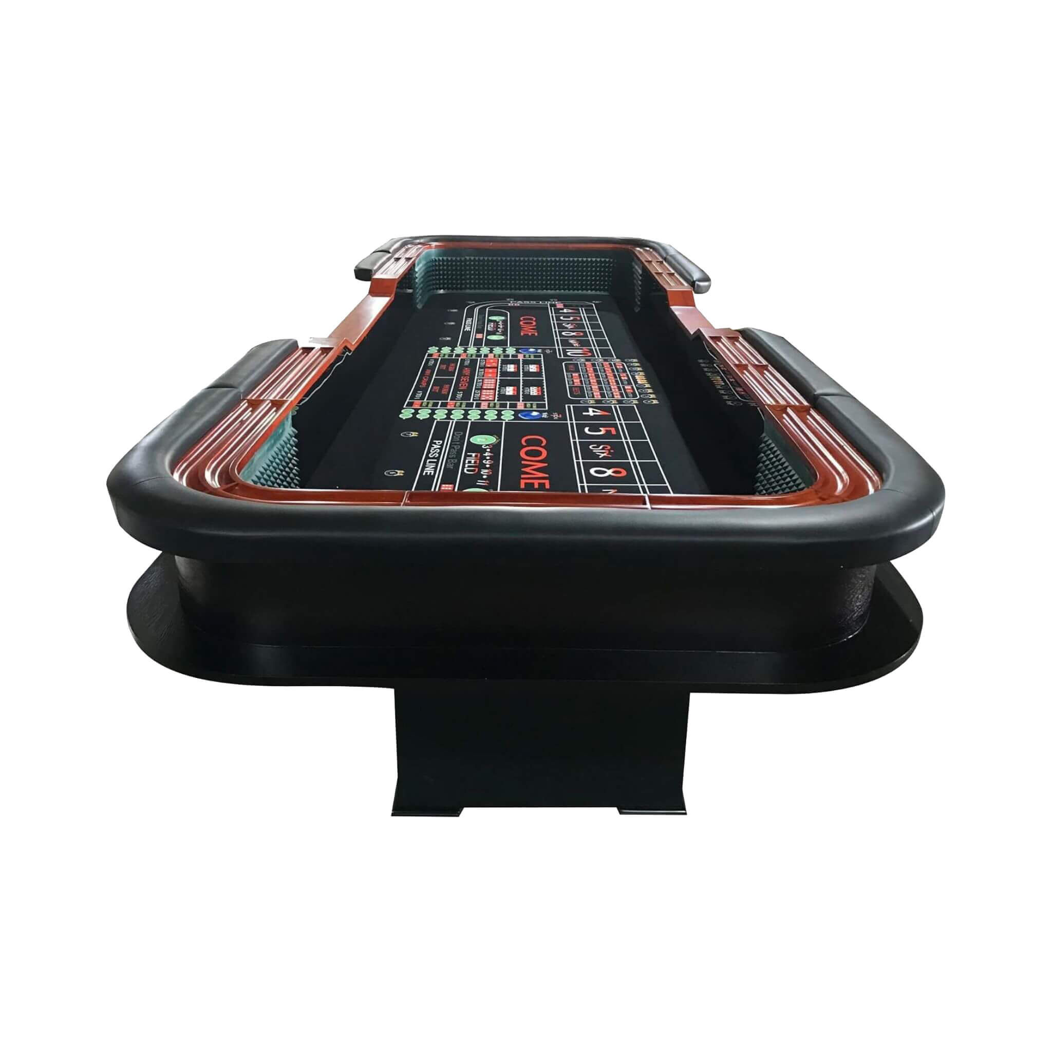 12FT Casino Style Craps Table With Full Drink Rail And Cushion Rim Cover (SAK35098)