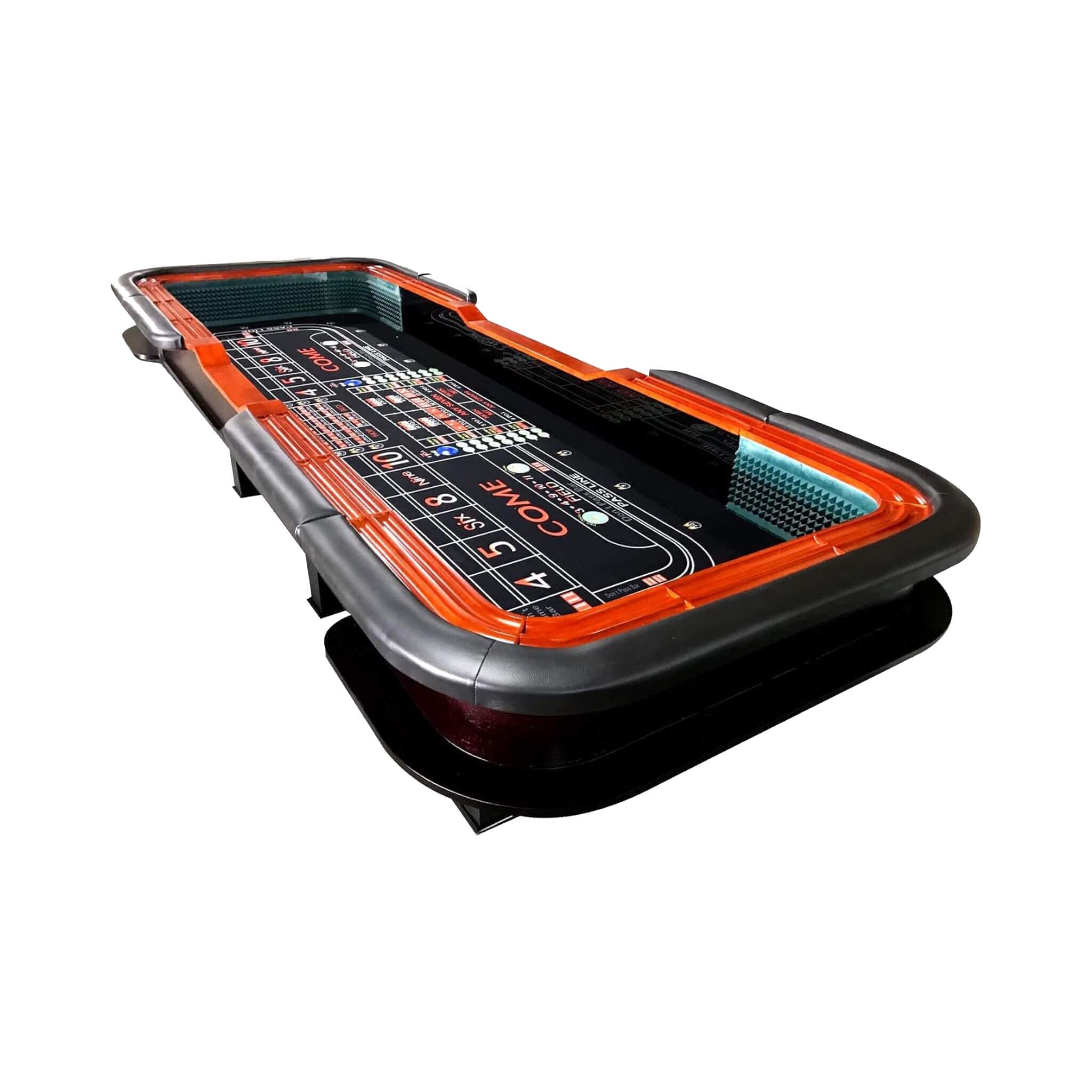 12FT Casino Style Craps Table With Full Drink Rail And Cushion Rim Cover (SAK35098)