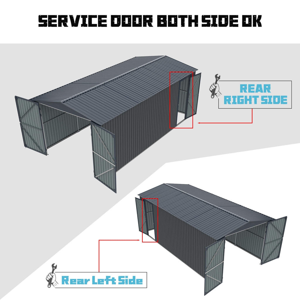 [13X20FT] Alora Extra Large Premium Weather-Resistant Outdoor Multi-Purpose Utility Storage Shed (SAK84920)