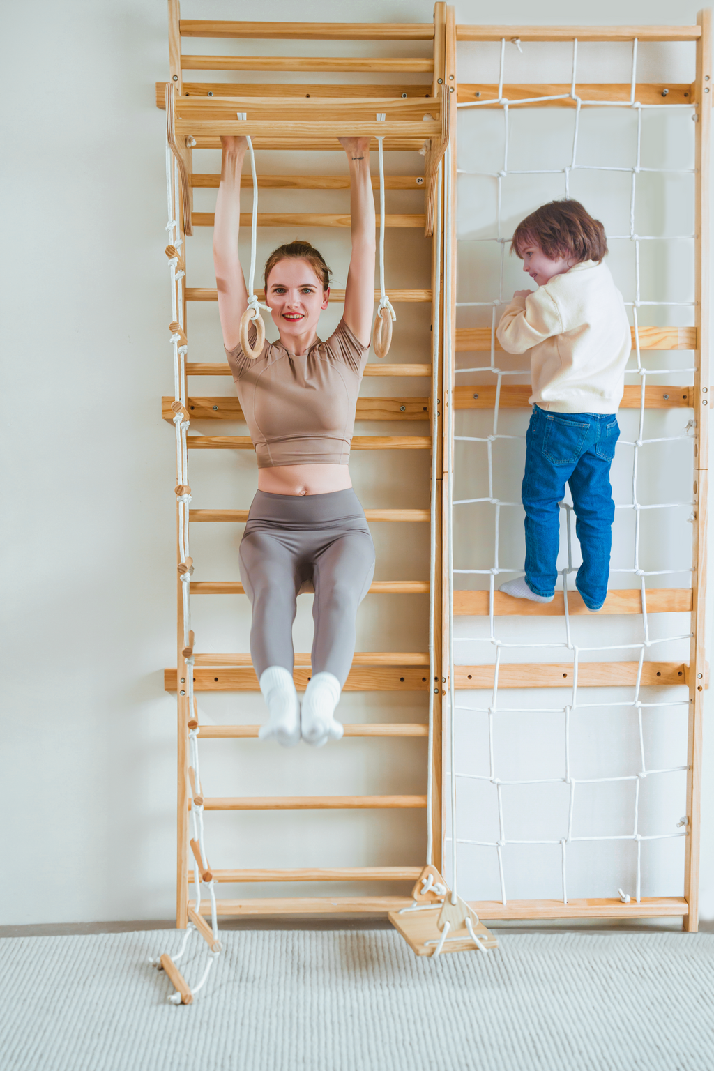 Neem | Swedish Ladder & Rope Wall - 79" Height