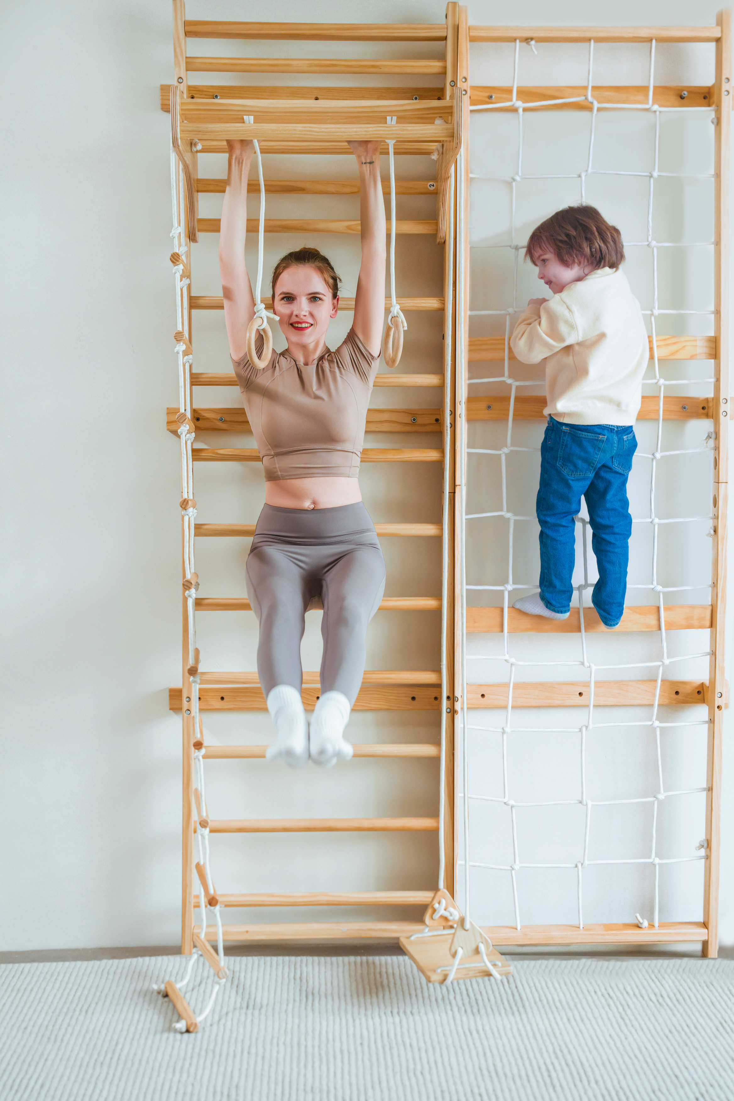 Neem | Swedish Ladder & Rope Wall - 79" Height