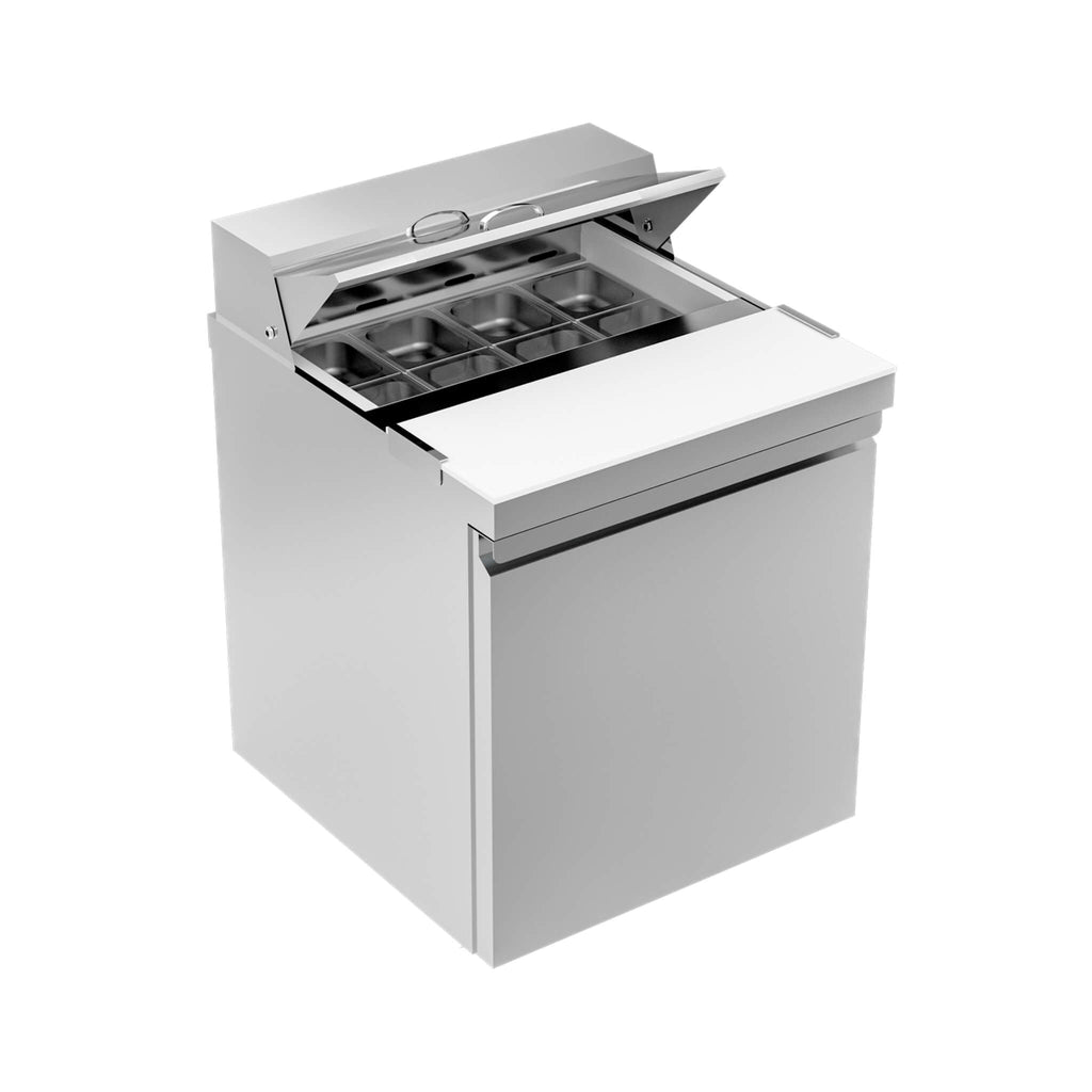 27-Inch 7.4 Cu.Ft Commercial Stainless Steel Sandwich Salad Prep Table Refrigerator (SAK84120)