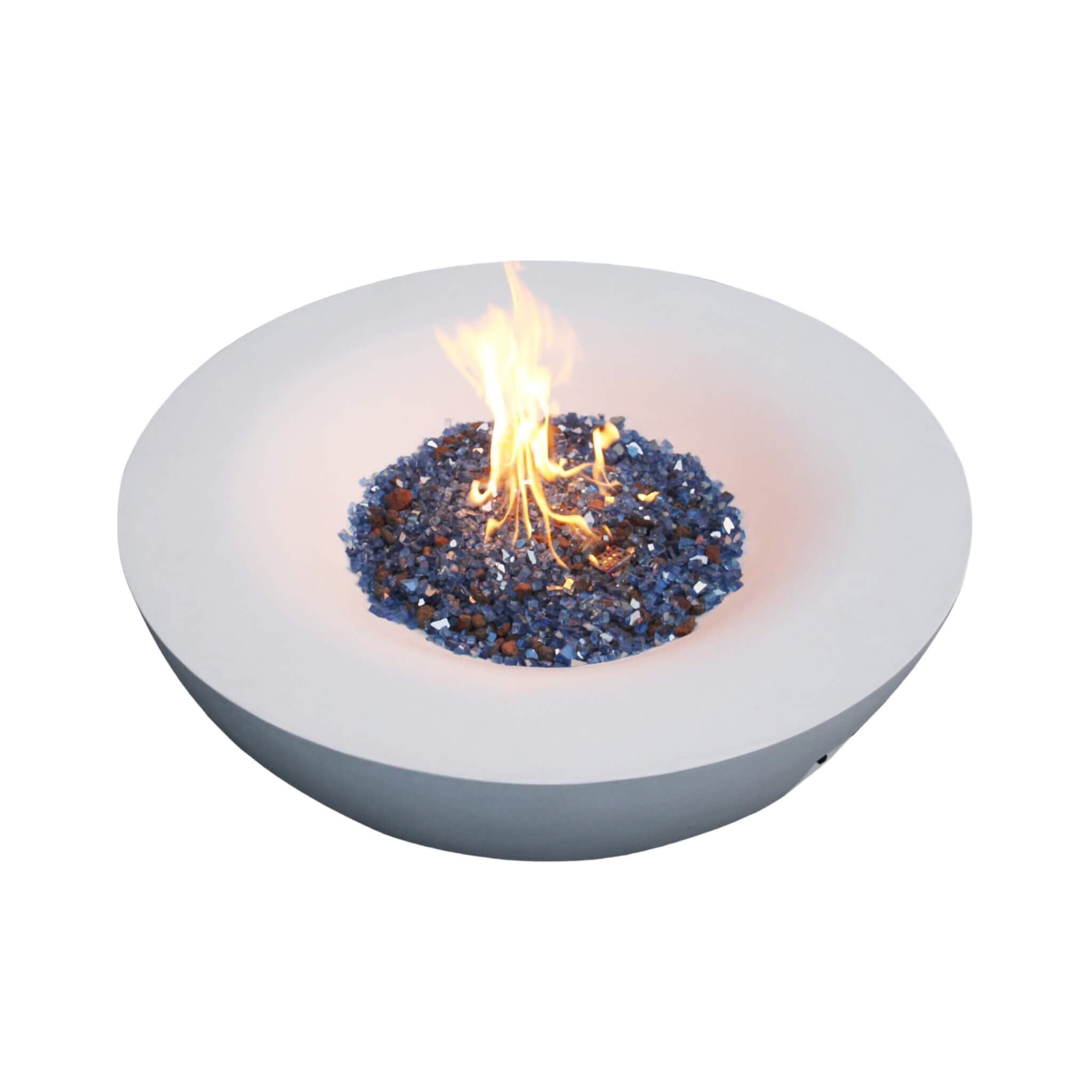 Alora 42-Inch Modern Outdoor Concrete Propane Gas Fire Pit Bowl (SAK51260)