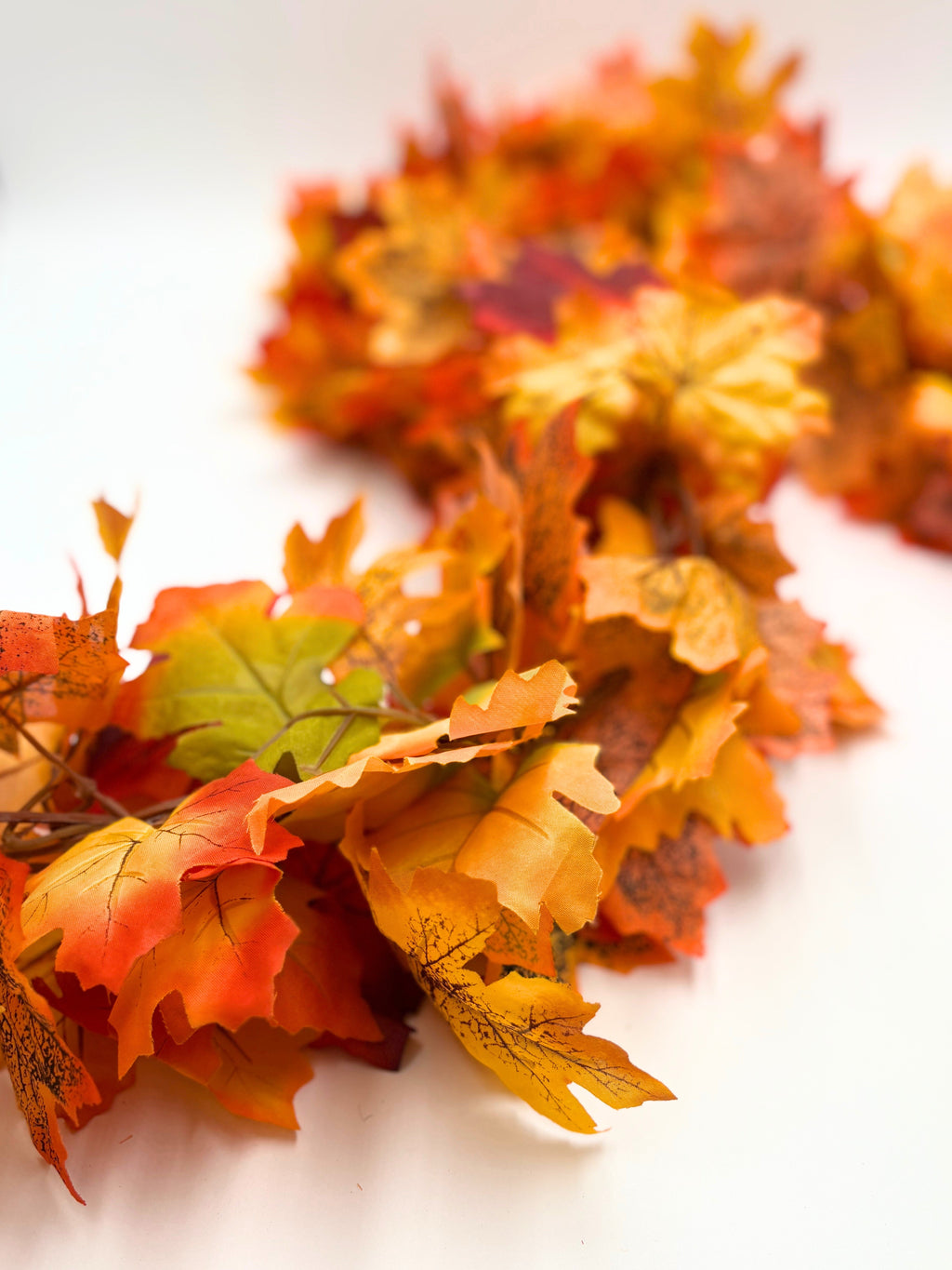 Artificial Orange Maple Leaf Garland