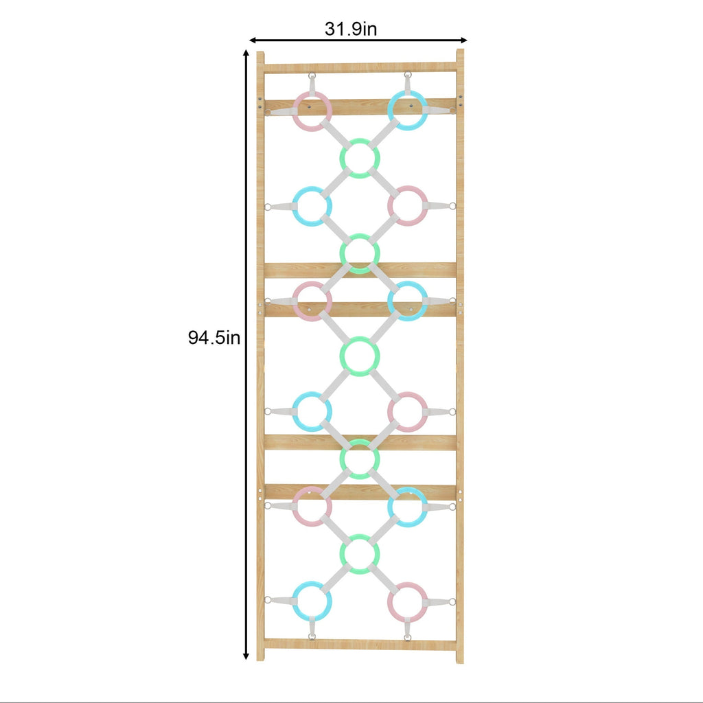 Add-On Ring Wall Panel for 95" Modular Walnut