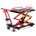 Electric Hydraulic Lift Table – 600 lb, 59 in. Extension Portable Powered Scissor Lift Cart for Warehouses, Shops & Material Handling