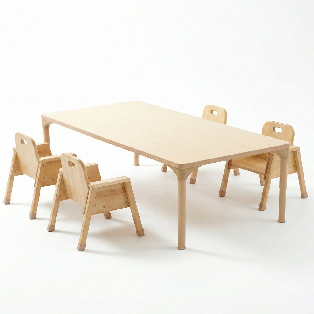 Rectangular Adjustable Kids Table – 13" to 17" Height | Toddler & Preschool Classroom Activity Table