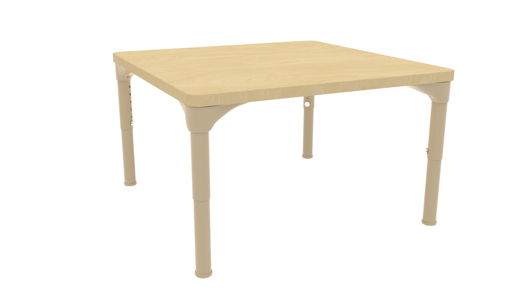 Square Adjustable Kids Table – 17" to 25" Height | Activity Table for Classrooms, Daycares & Homeschool