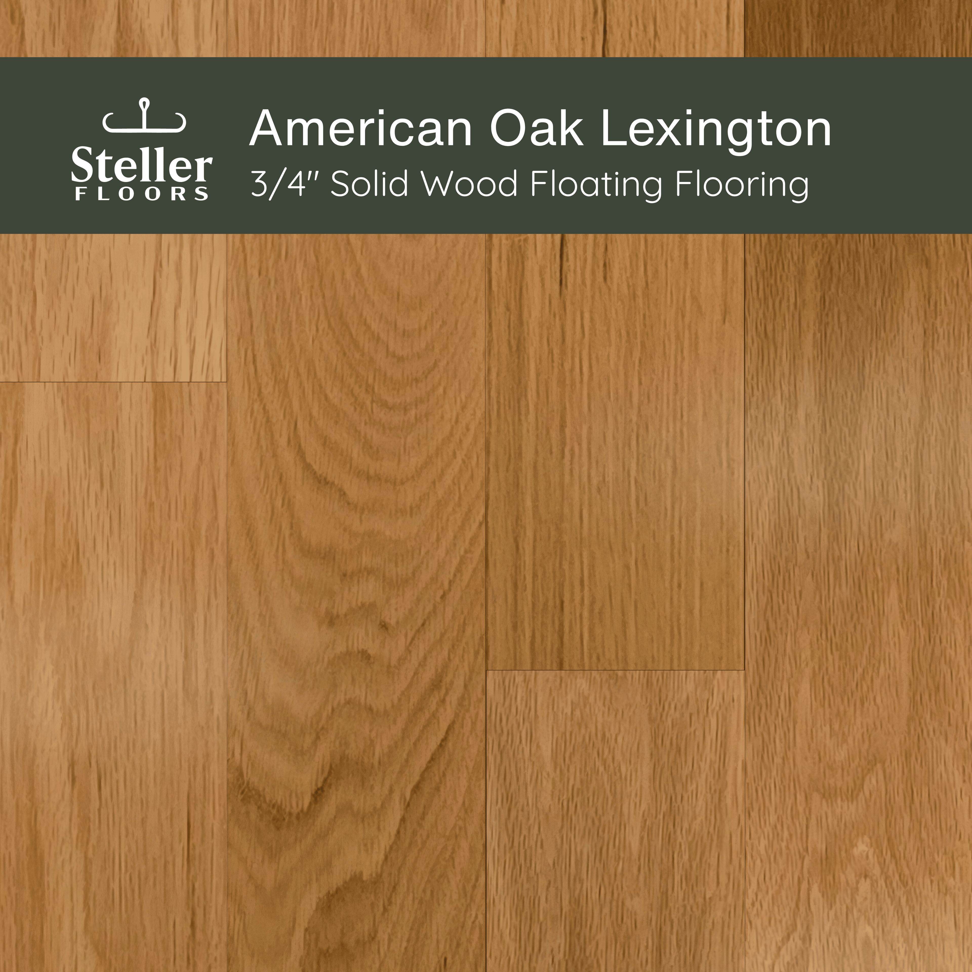 American Oak Lexington by Steller Floors - 3/4" Solid Wood Floating System & Free Shipping