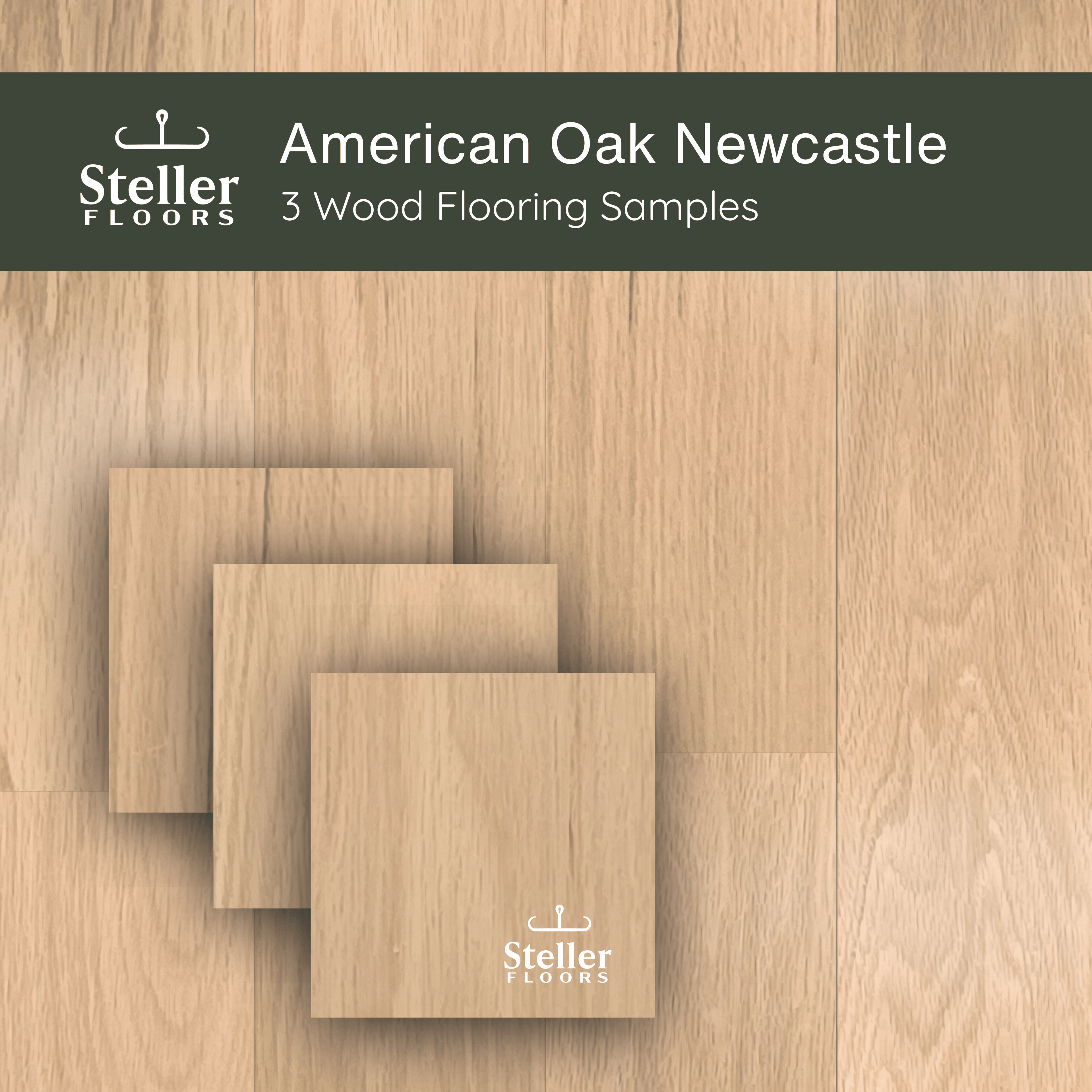 America Oak Newcastle by Steller Floors - Sample 3-Pack - Includes Clip System
