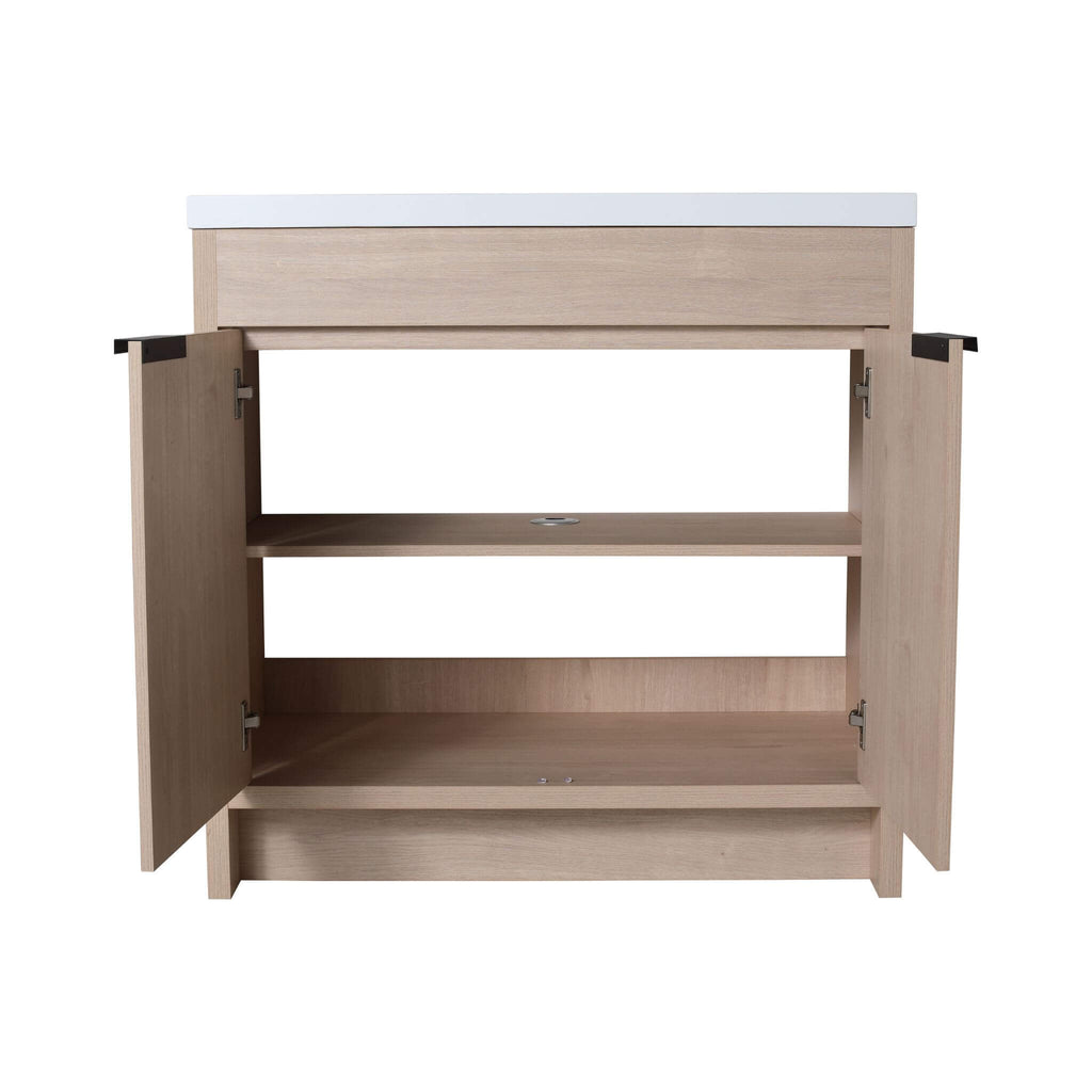 Alora 36-Inch Freestanding Bathroom Vanity With White Resin Sink (SAK92710)