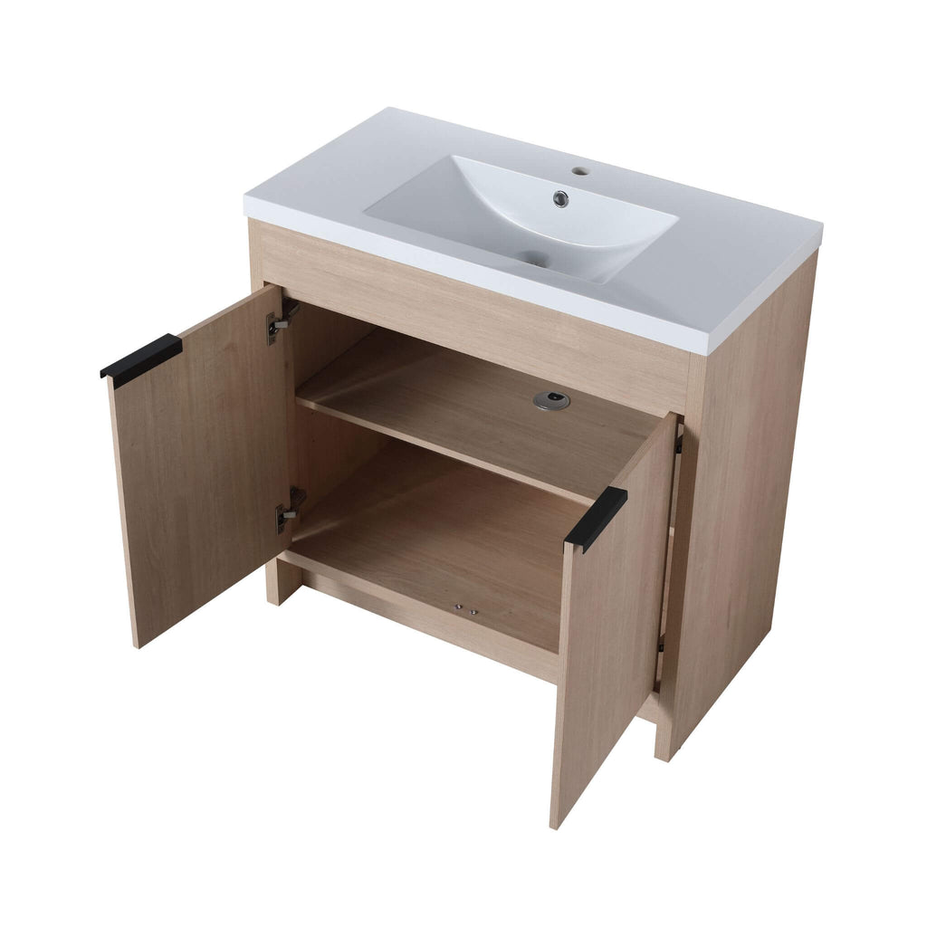 Alora 36-Inch Freestanding Bathroom Vanity With White Resin Sink (SAK92710)
