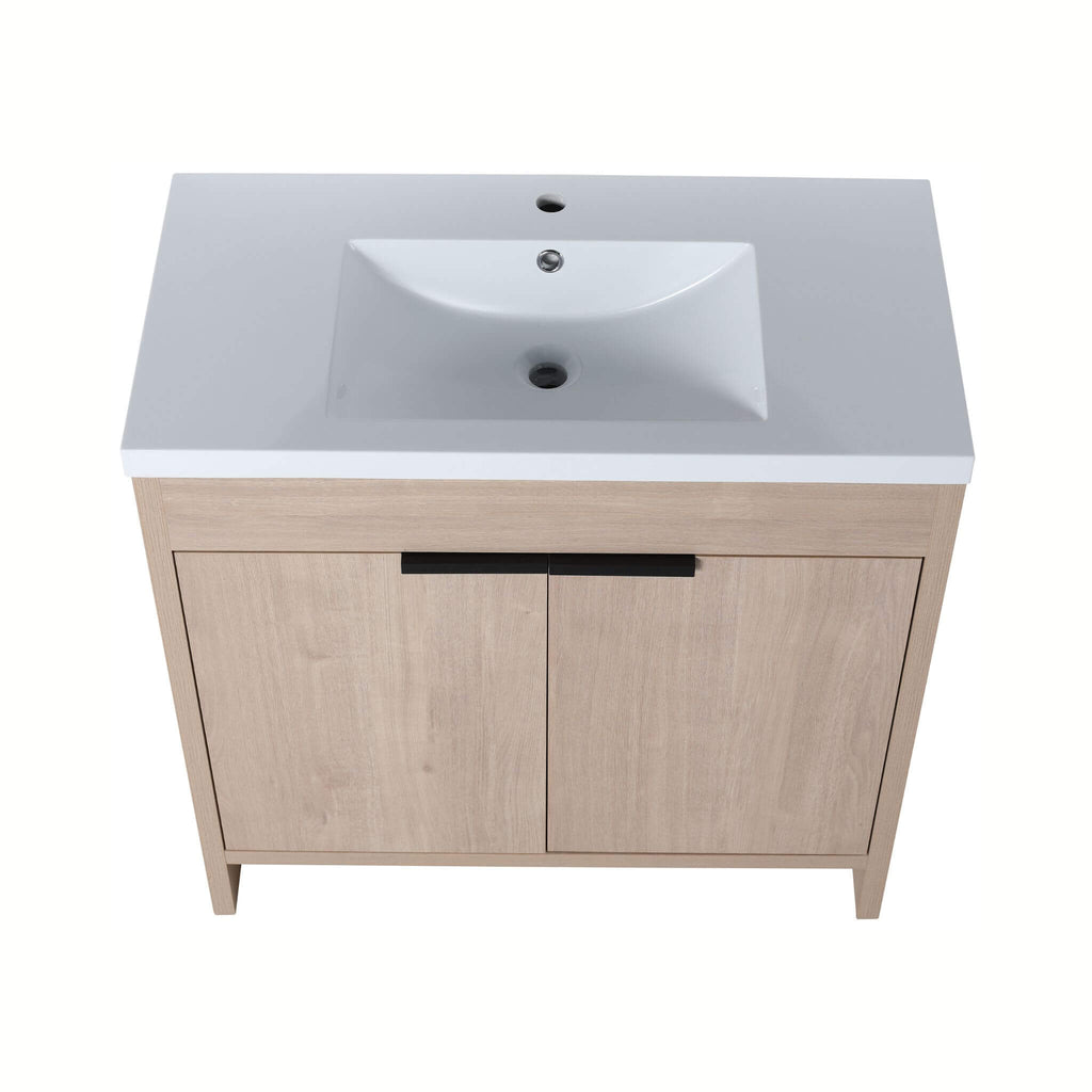 Alora 36-Inch Freestanding Bathroom Vanity With White Resin Sink (SAK92710)