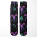 Goat Skulls and Pentacles Socks