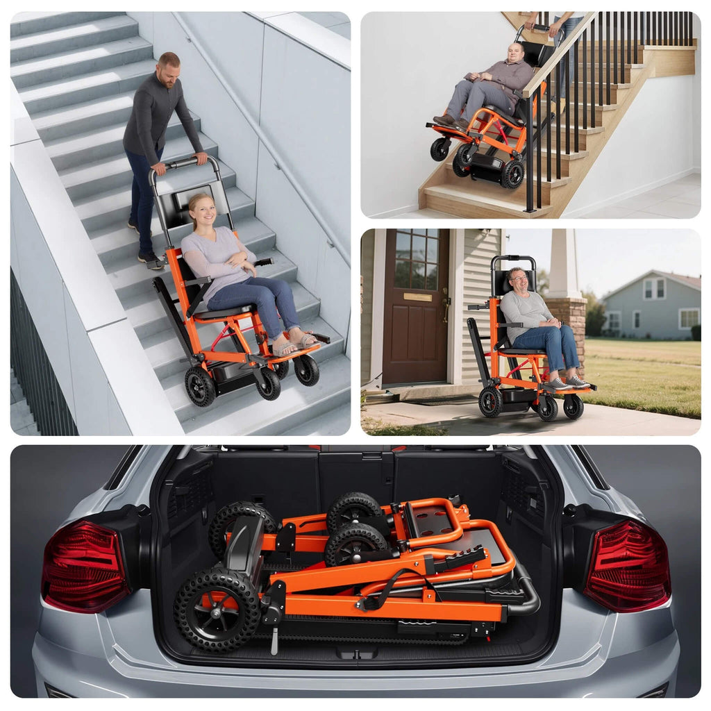 Heavy-Duty Motorized Stair Climbing Wheelchair, 440LBS [FDA Approved] (SAK47103)