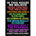 In This House We Believe Poster Print
