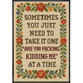 One "Are You F--king Kidding Me" at a Time Poster Print